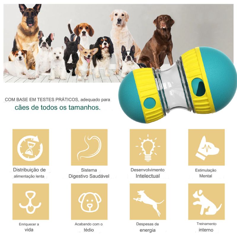 Brinquedo para Pet com Ração Bola com Alimento