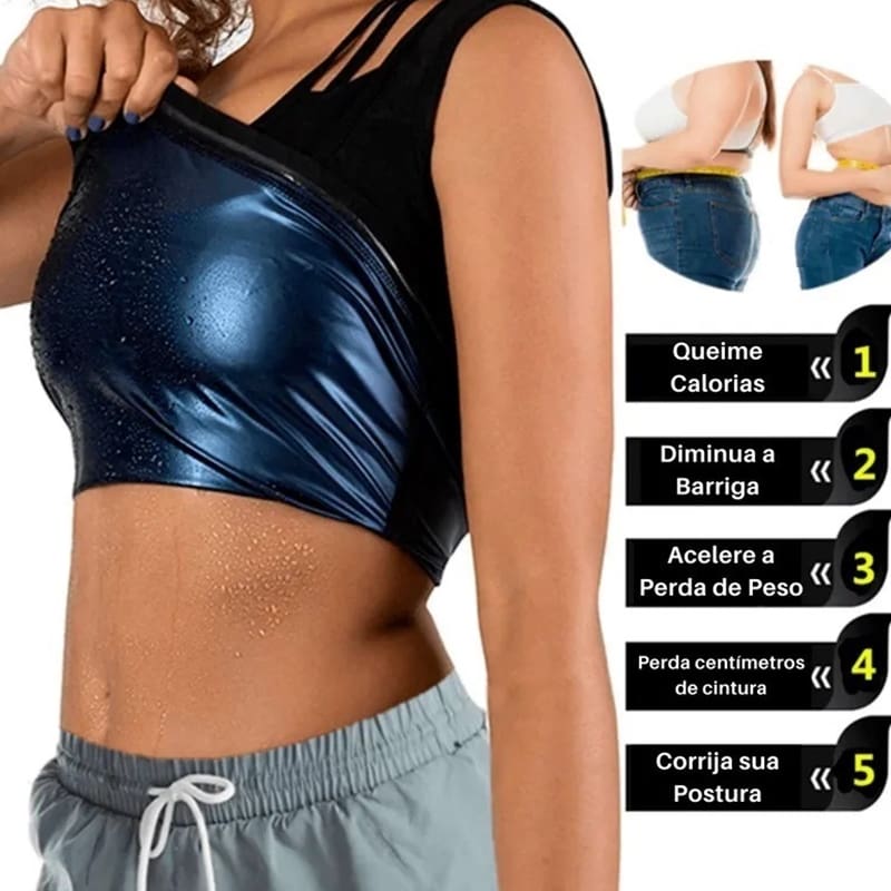 Camiseta Térmica Queima Gordura e Calorias Efeito Sauna Feminino